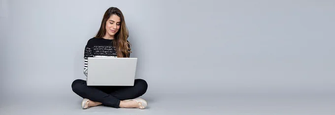 woman, laptop, business