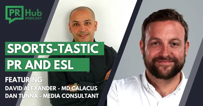 Sports-tastic PR & ESL, the latest episode of The PR Hub Podcast, is available now! #marcoms #PR #PublicRelations #sports #football #soccer