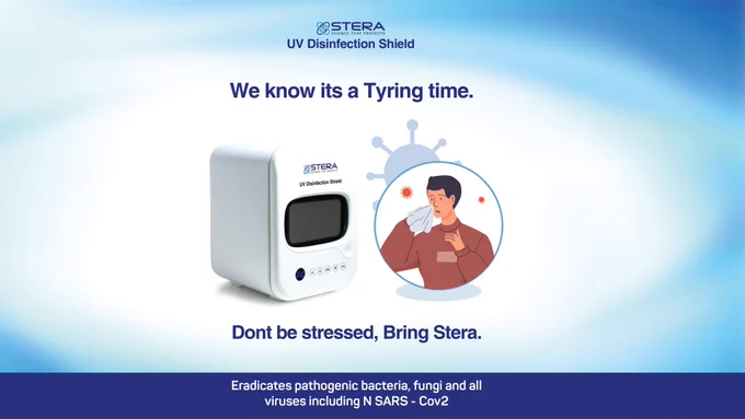 We Know It's a Tyring Time. Don't Be Stressed, Bring Stera.
Visit https://steracare.com/
#SteraItFirst #disinfectionshield #360DegreeProtection #uvsanitizer #protectionmask
#virusprotection