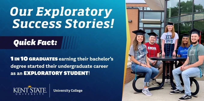 Our Exploratory Success Stories! Quick Fact: 1 in 10 graduates earning their bachelor's degree started their undergraduate career as an EXPLORATORY STUDENT!