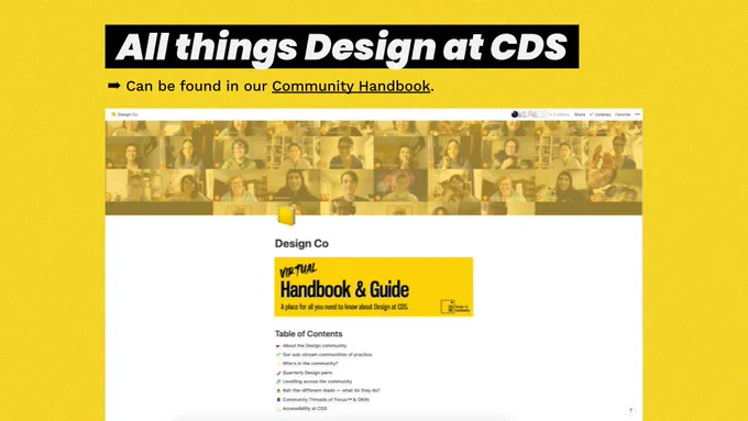 All things Design at CDS can be found in our community handbook.