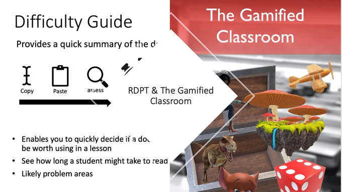 RDPT Helps planning for SEN & EAL students. The Gamified Classroom helps you to motivate and assess!