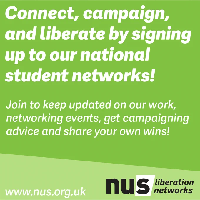 Alt Text: Connect, Campaign, and liberate by signing up to our national student networks! Join to keep updated on our work, networking events, and get campaigning advice and share your own wins!
