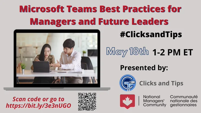 Microsoft Teams Best Practices for Managers and Future Leaders on May 18th at 1pm ET