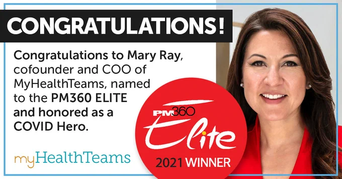 Photo of Mary Ray PM360 ELITE, honored as COVID Hero.