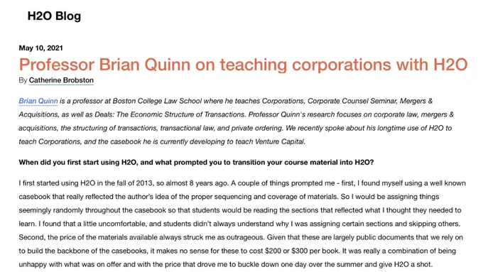 Screenshot of interview with Brian Quinn