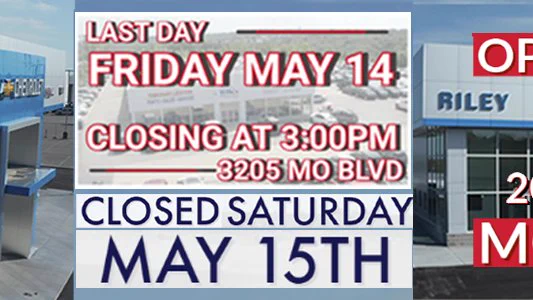 LAST DAY FRIDAY MAY 14 CLOSING AT 3:00PM CLOSED SATURDAY MAY 15TH