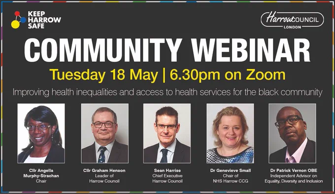 Community webinar - improving health inequalities and access to heath services for the black community