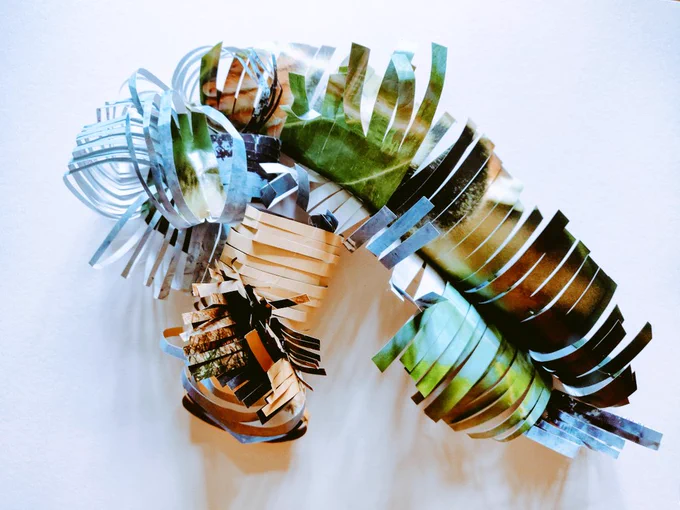 3D paper collage