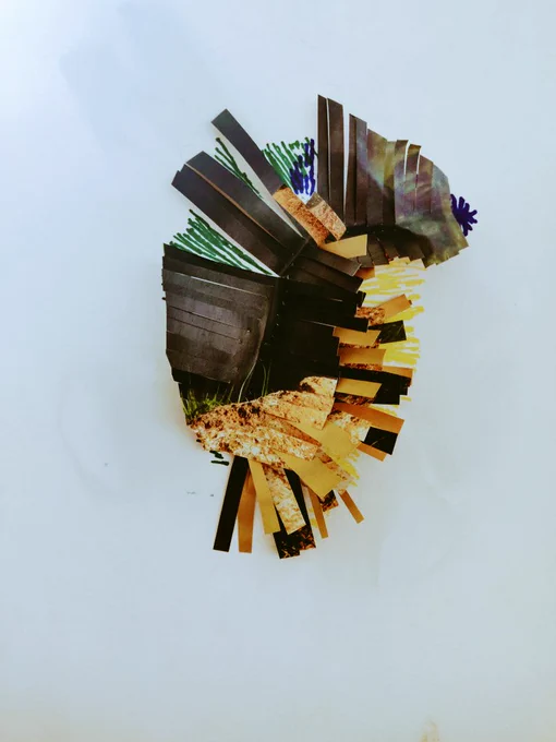 3D paper collage