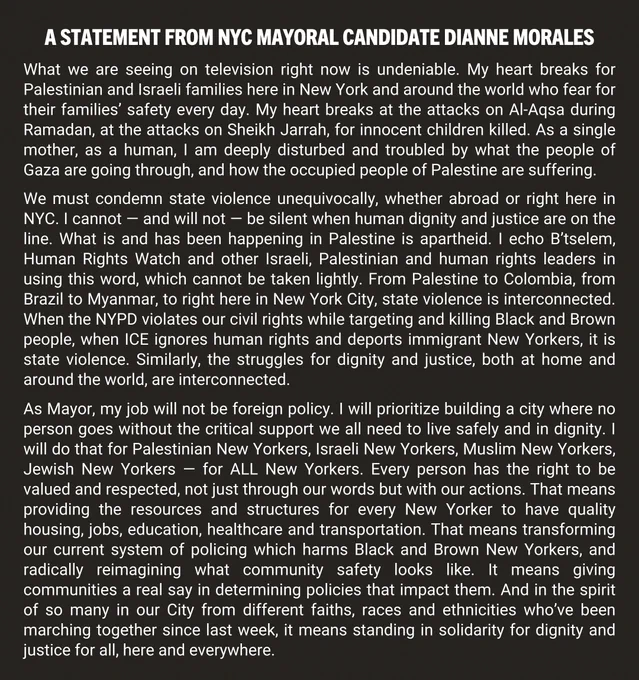 Statement text is too long for Twitter's alt text function. A text document is linked in the threaded tweet from @Dianne4NYC. 