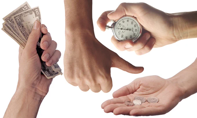 hands, money, palm
