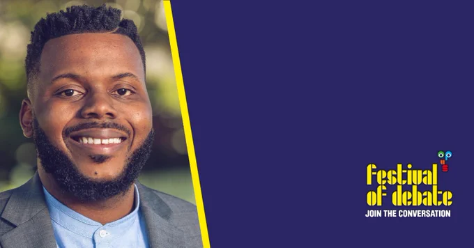 A photo of former Stockton mayor Michael D Tubbs. Next to the photo is the Festival of Debate logo, and the tagline "Join the conversation"