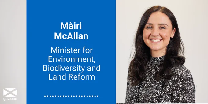Mairi McAllan, Minister for Environment, Biodiversity and Land Reform