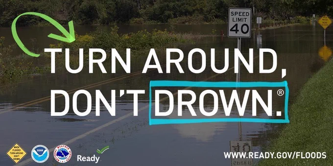 Image of a flooded road
