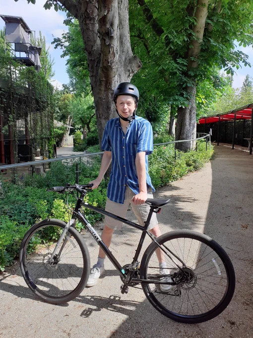Richard Leeming and his bike