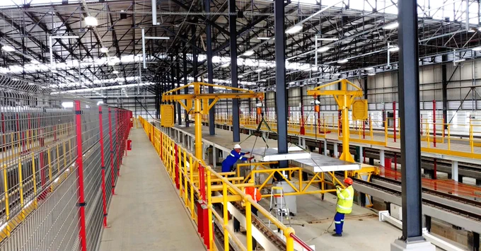 train manufacturing, industrial automation, engineering, locomotive, rail, commissioning platform, structural steelwork, Directech, gibela, altsom
