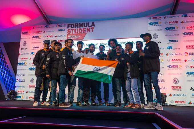 The winners of the Craig Dawson Most Valuable team member award from Formula Student 2019 at Silverstone. 