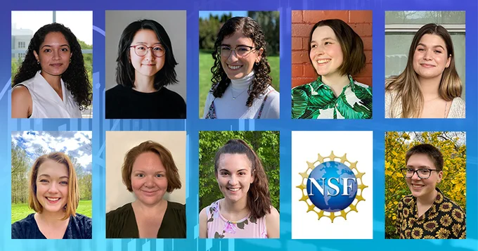 Photos of some of the University of Delaware graduate students who have won National Science Foundation research fellowships