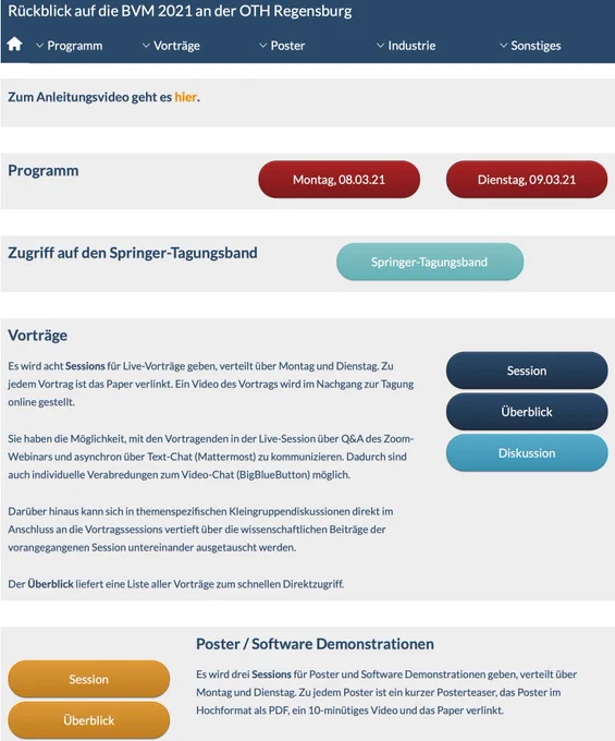 Landing Page of BVM 2021