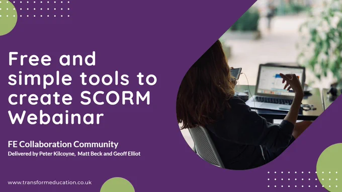 Don't forget our webinar this Friday at 2:00pm on "Free and simple tools to create SCORM.  