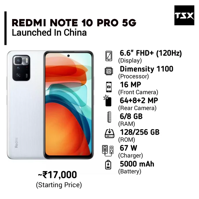 Redmi Note 10 Pro 5G Launched In China

Follow us for Tech Updates @TECHSmartX

#redminote10pro5g #mi11x #mi11ultra
#mi11pro #mi11xpro #pocoindia #realme8pro #redminote10promax #redminote10 #redminote10s #redminote10pro #poco #iqoo7 #iqoo7legend #redminote10promax #iqoo7series #iqoo #iqooneo5 #realme8 #oneplusnord #realmephone #realmex7pro #realmeindia #redmi  #mobiletech #realme #mobilephone #mobiletech #TechSmartX #TechSmartXUpdates #TechSmartXTeam