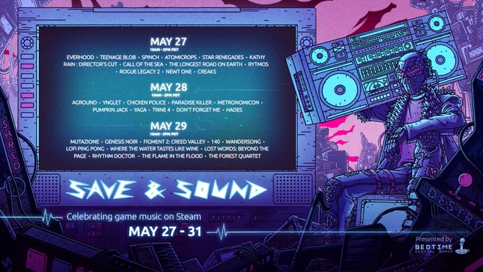 🎸 SAVE & SOUND DAY 1 IS TODAY 🎸

The show will be hitting your screens in just about 7 hours. And wow are we kicking off with an insane line-up 🤯

Where to watch
 📺Twitch: twitch.tv/bedtimedg
 📺YouTube: youtu.be/1rUK3Q3DDtM