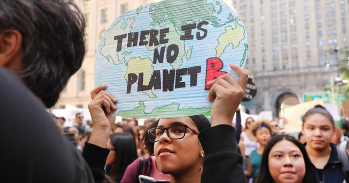 Protesters march to demand action against global climate change on Sept. 20, 2019, in New York City. (Spencer Platt/Getty Images)