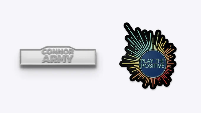 Connor Army Limited Edition 3 Year Pin   Play The Positive Limited Edition Pin available until June 22!