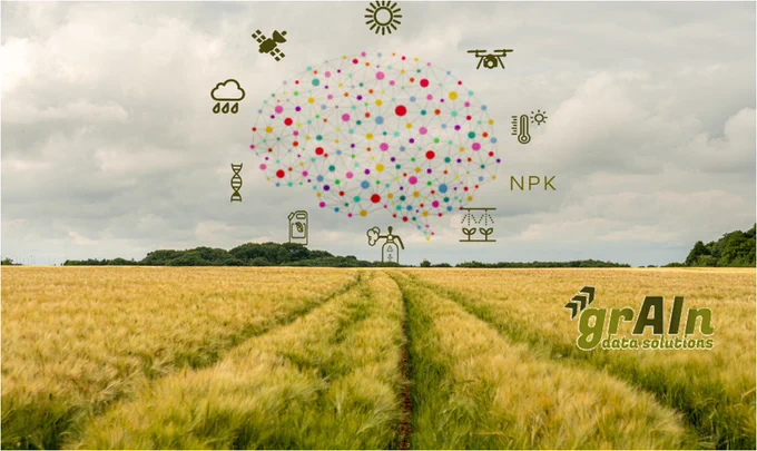 AI in agriculture with a lot of factors feeding into machine learning
