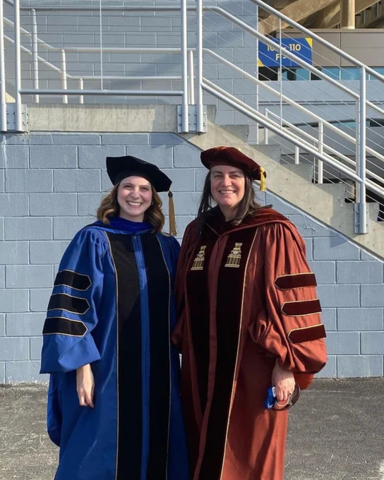 Emily Shartrand and Professor Lauren Hackworth Petersen.