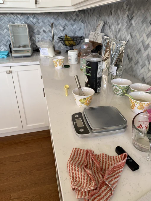 My kitchen magically becomes my lab