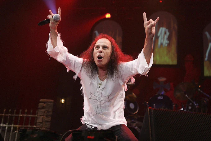 An image of Ronnie James Dio at a concert