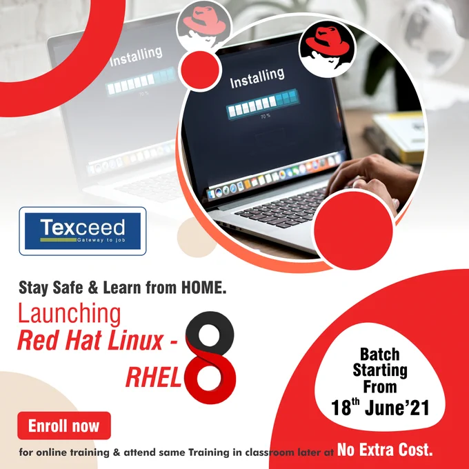 Register for the Red Hat Enterprise Linux (RHEL) training course by Texceed.