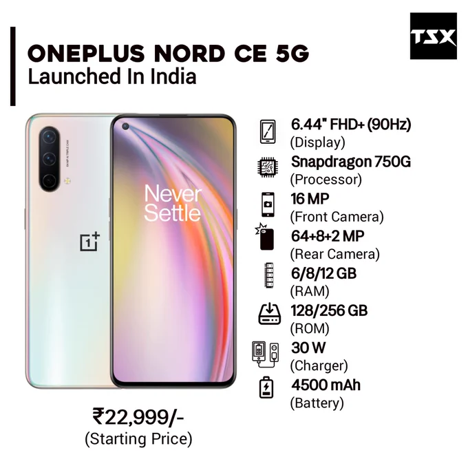 OnePlus Nord CE 5G Launched In India.

Follow us for Tech Updates @TECHSmartX

#OnePlusNord #oneplusnordn10 #oneplusnordce #oneplus9r #oneplusnordn100 #redminote10pro #realmex7pro #realmeindia #oneplus9lite #realme8pro #samsungm51 #redminote10 #OnePlus8Series #OnePlusNord #oneplus8pro #oneplus8tpro #oneplus #oneplus9 #oneplusnordn10  #oneplus8t #oneplusmobile #OnePlusFamily #oneplusindia #oneplus9pro #oneplustech #mobiletech  #oneplusfans #mobilephone #TechSmartX #TechSmartXUpdates #TechSmartXTeam