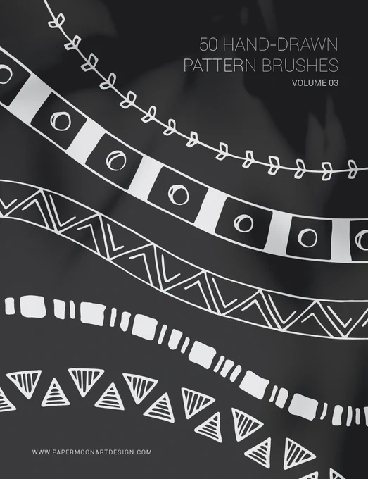 230 Hand-Drawn Vector Pattern Brushes BUNDLE Geometric, Tribal, Boho, Floral