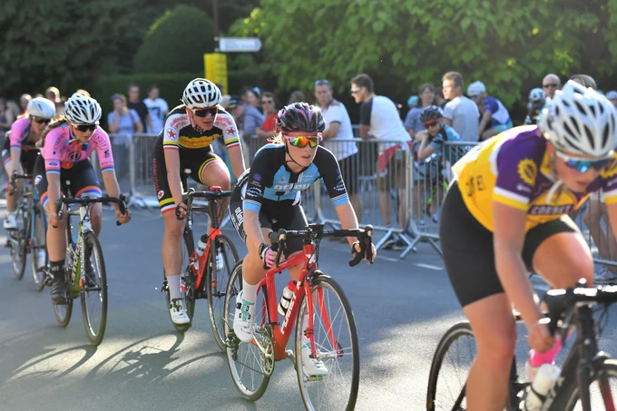 Group of cyclists on bikes in Ilkley