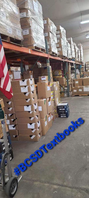 #BoxGalore #NeedPallets #BCSDTextbooks #TextbooksTeamAwesome