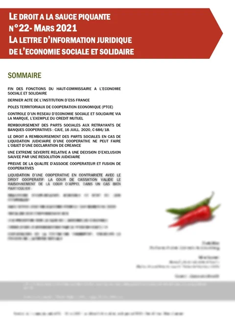 Sommaire du droit à la sauce piquante n°22
