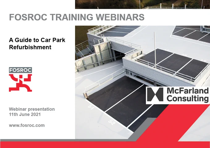 Fosroc Car park refurbishment webinar