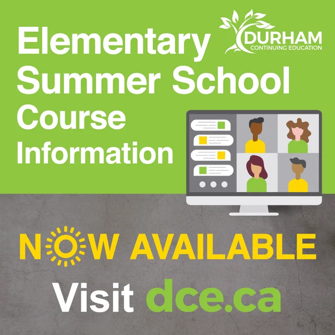 Elementary Summer School Course Information Now Available. Visit dce.ca
