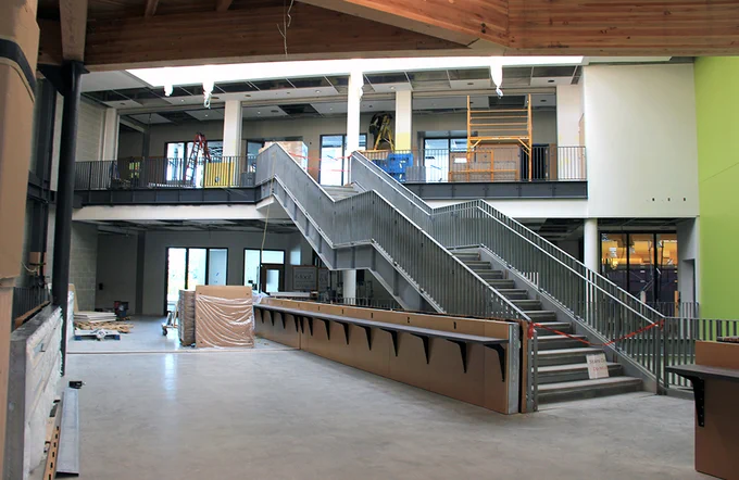 Stairway from Commons area to second floor
