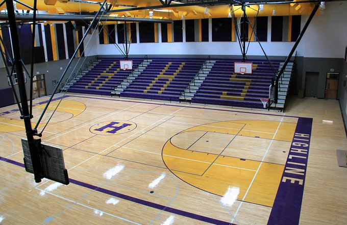 New HHS gym with striping