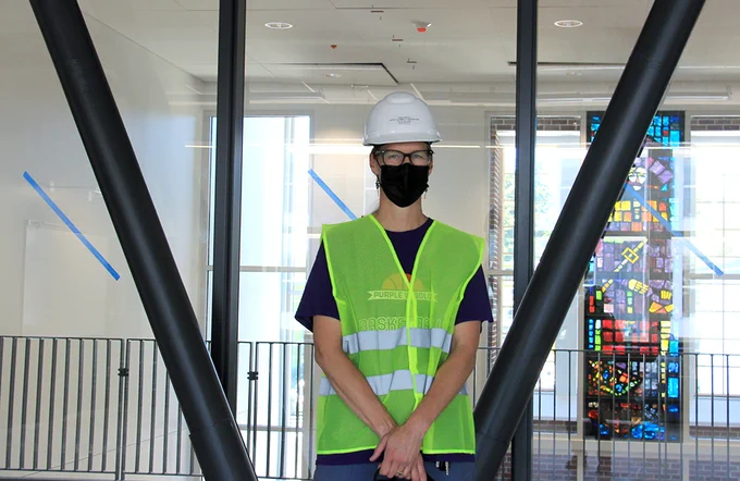 HHS staff tour of new school