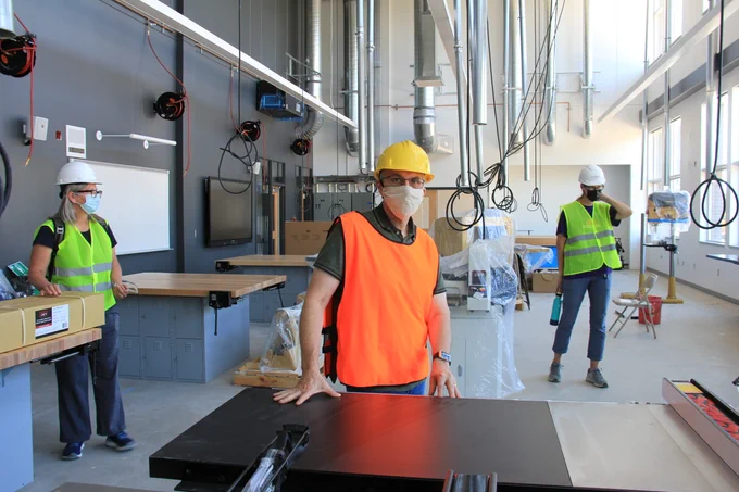 HHS staff tour of new school
