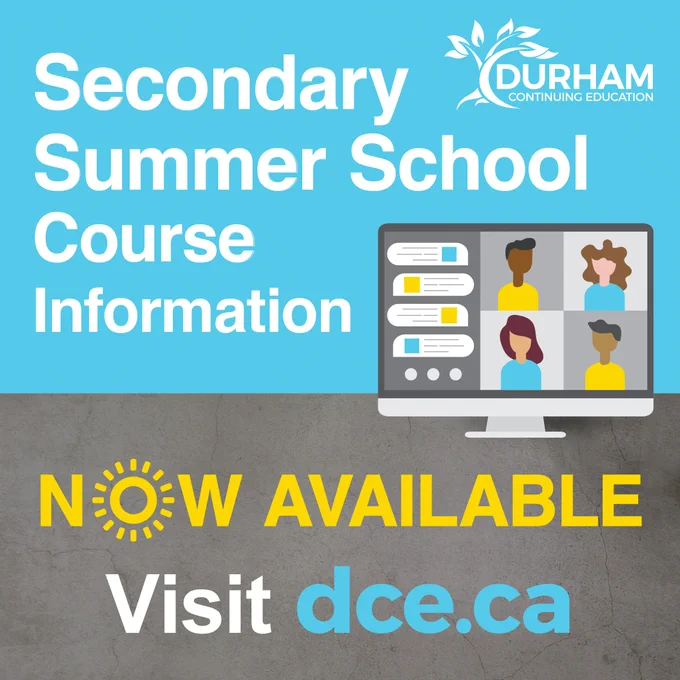 Secondary Summer School Course Information Now available. Visit dce.ca.