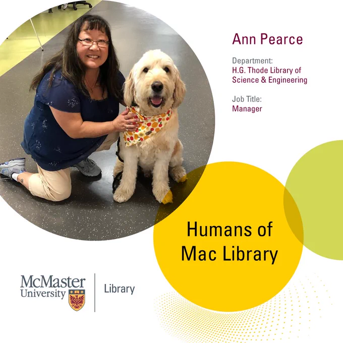 Humans of Mac Library. Ann Pearce. Manager Thode Library