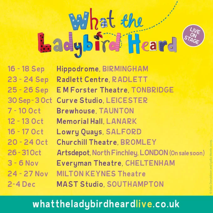 Tour dates for What the Ladybird Heard