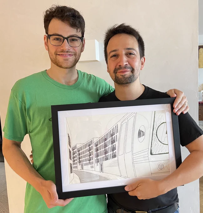 Alex Horwitz & LMM, framed Wesleyan art.