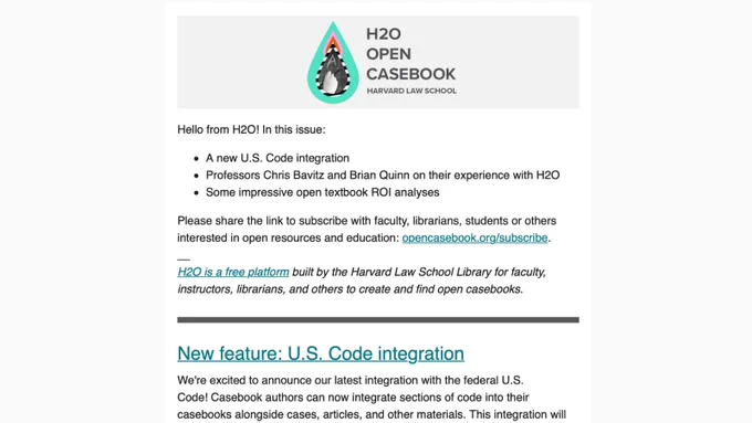 Preview of H2O newsletter